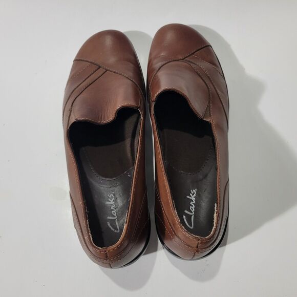 Clarks Slip On Loafers Brown sz 9 - Picture 6 of 10